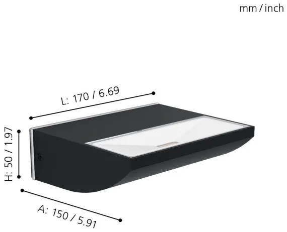 Aplică LED de exterior SORRONARO LED/10,5W/230V IP44 Eglo 99578