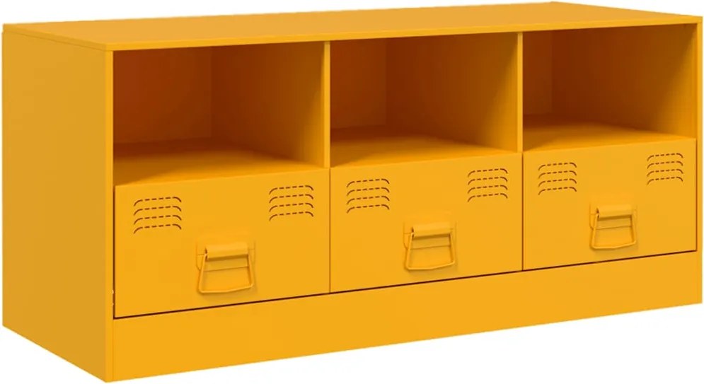 vidaXL Dulap TV, galben muștar, 99x39x44 cm, oțel