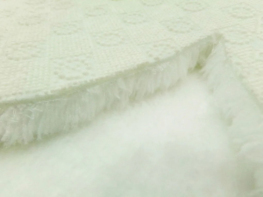 Covor, Daisy Plush, 80x80 cm, Alb