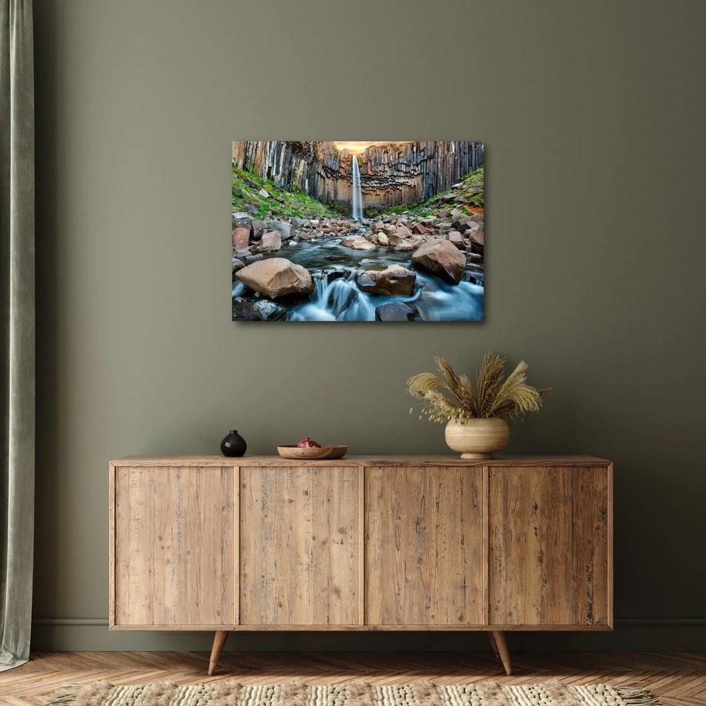 Tablou - Cascada Svartifoss, Islanda (70x50 cm)