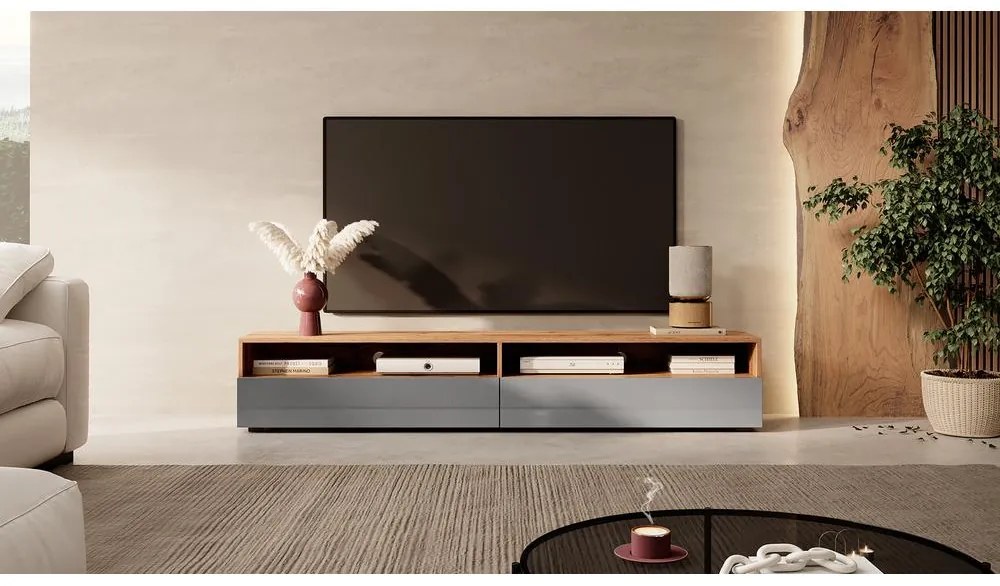Dulap TV Redcan 180 (stejar wotan + gri). 1098683