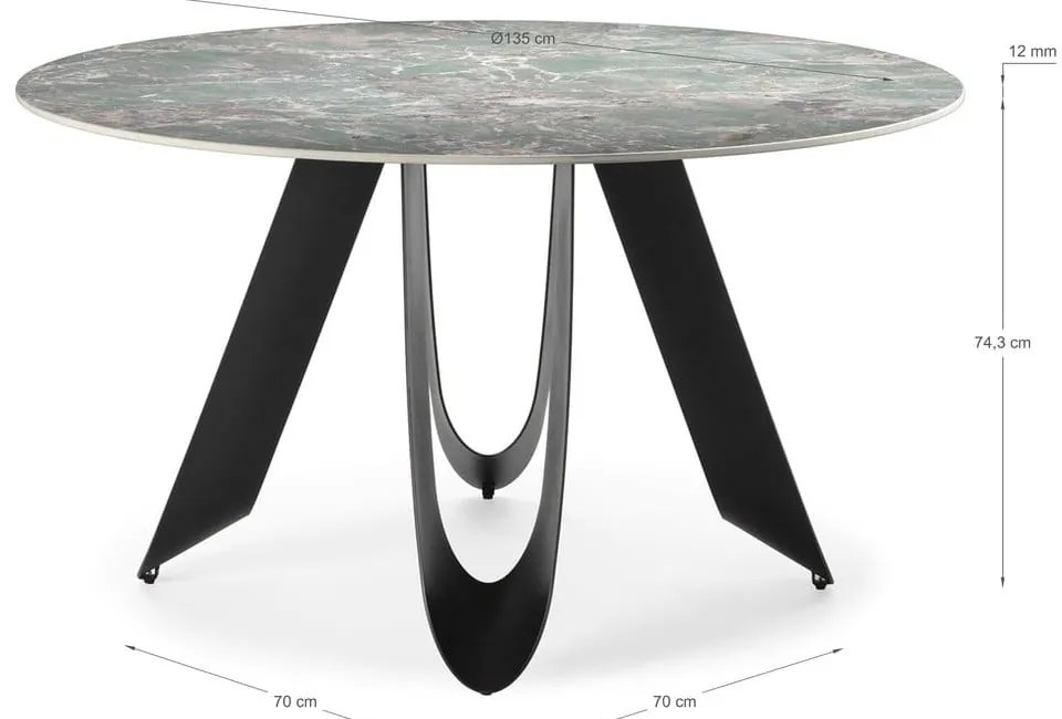 Masă de dining rotundă ø 135 cm Aila – Marckeric