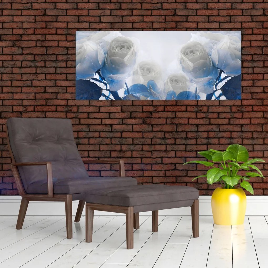 Tablou - Trandafir alb (120x50 cm)