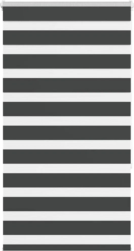 vidaXL Jaluzea tip zebra neagră lățime țesătură 65,9 cm poliester
