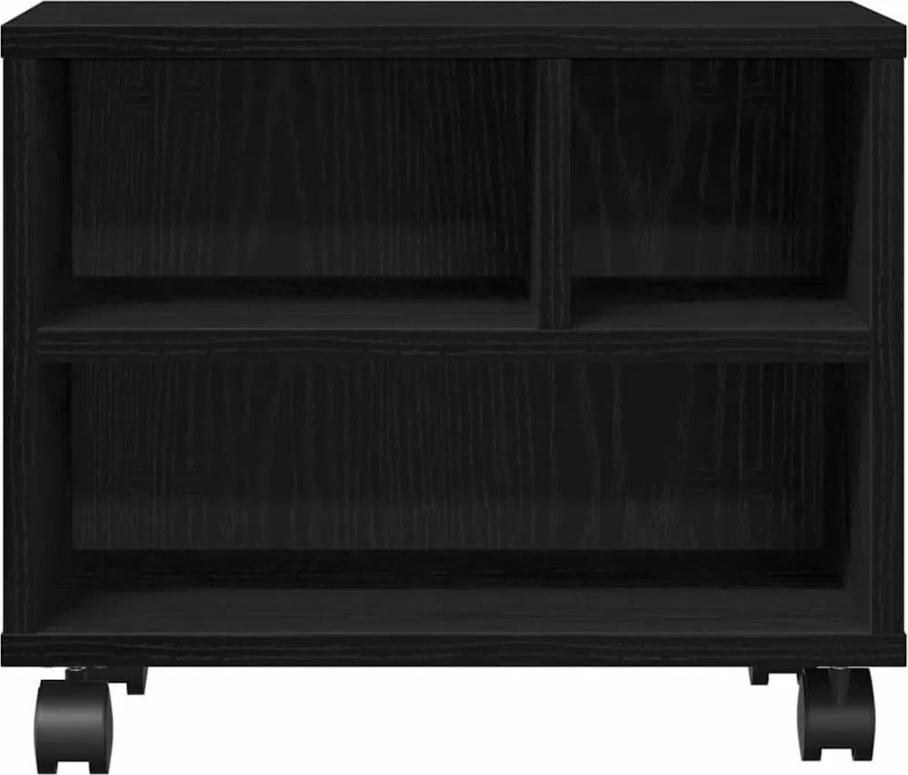 vidaXL Suport pentru imprimantă Stejar Negru 41 x 32 x 34,5 cm