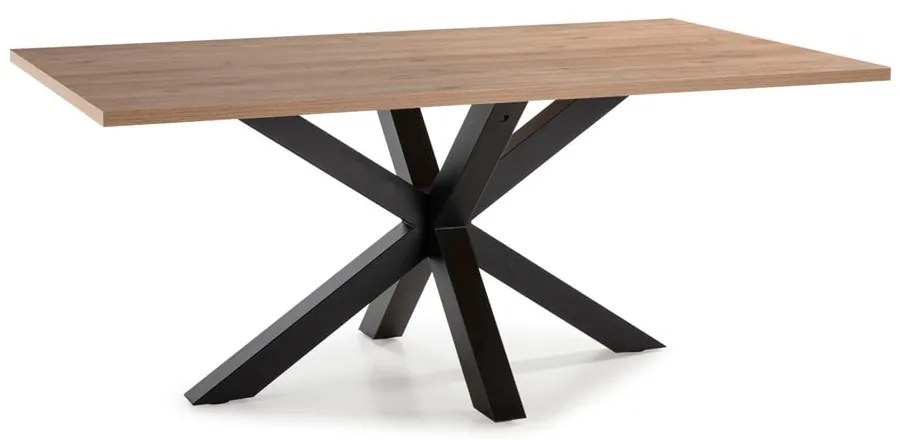 Masă de dining cu blat cu aspect de lemn de stejar 100x180 cm Comba – Marckeric