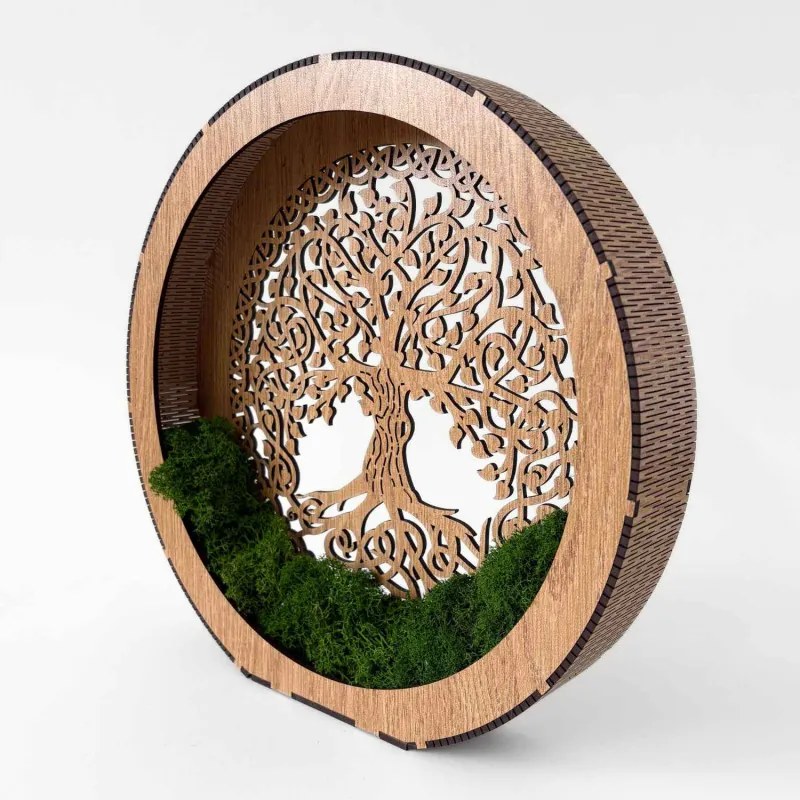 SENTOP | Lampă de masă Arborele Vieții cu mușchi | ZIVENA
