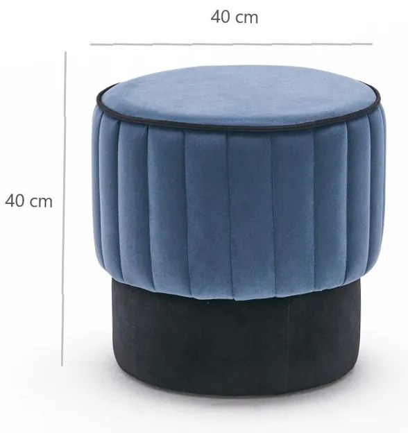 Taburet Rose Pouf albastru