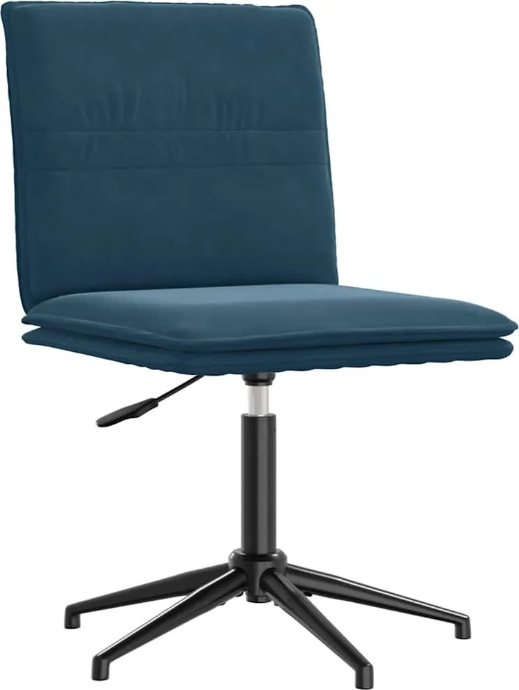 vidaXL Scaun de bucătărie, albastru, catifea