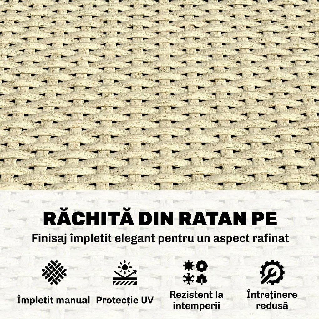 Outsunny Jardinieră cu spalier, ghiveci din poliratan | Aosom Romania