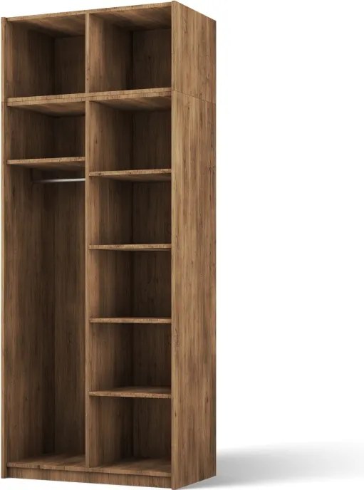 Dulap Alera II with top extension – Hinged – cu oglindă – 100x58x250 cm – Stejar Artisan – Alera II with top extension – Hinged Dulap – Varianta 2