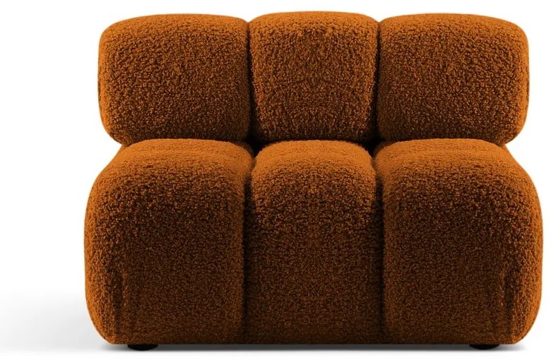 Modul pentru canapea modulară portocaliu cu tapițerie din țesătură bouclé (de mijloc) Bellis – Micadoni Home