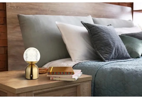 Lampă LED tactilă dimabilă de masă Globo 21007M JULSY LED/2,5W/3,7V 2700/4000/6500K alamă