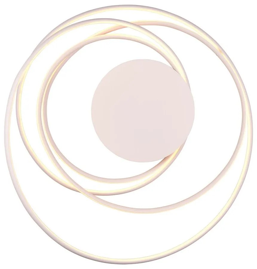 Plafonieră albă LED cu abajur din metal Nala – Trio Select