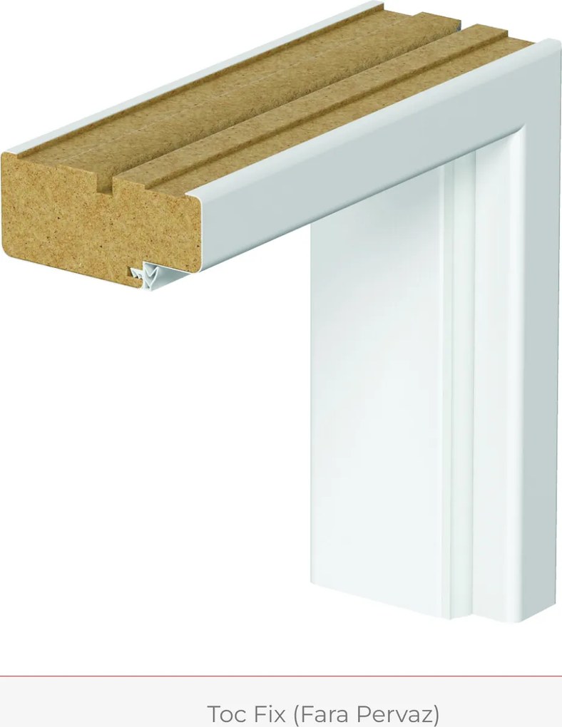 Usa de interior cu toc fix sau reglabil HDF PAL - Culoare Alb Toc fix - Cu pervaz, Alb