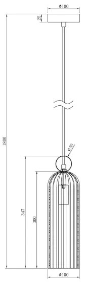 Lustră pe cablu Maytoni MOD302PL-01W ANTIC 1xE14/40W/230V auriu/alb