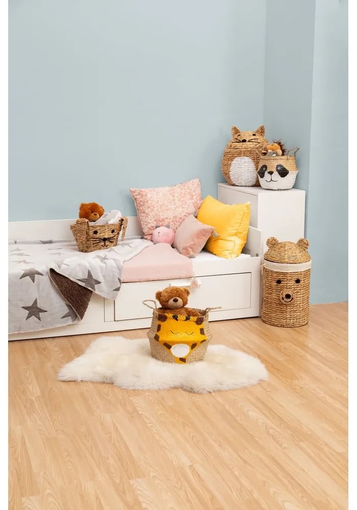 Coș de jucării pentru copii în culoare naturală din zambilă de apă ø 30x56 cm Bear – Compactor