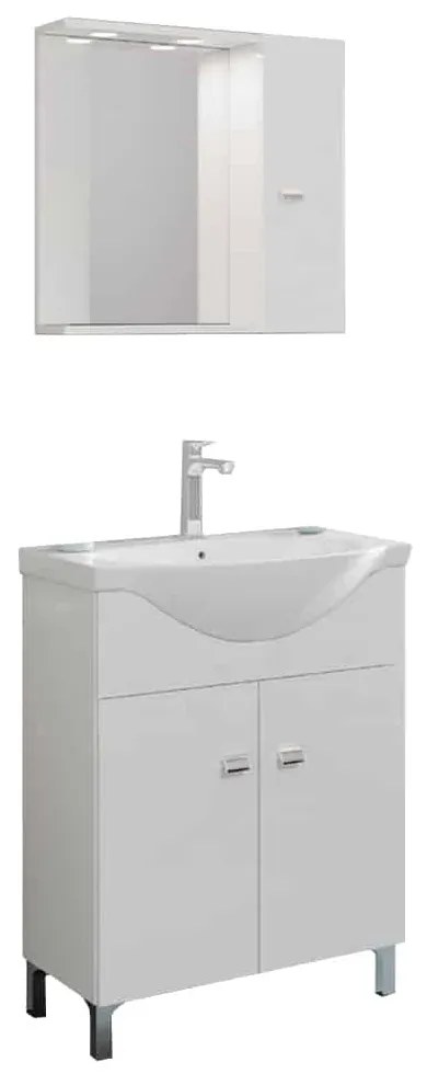 Set Mobilier Baie Luna, 65cm, Model B2, Alb
