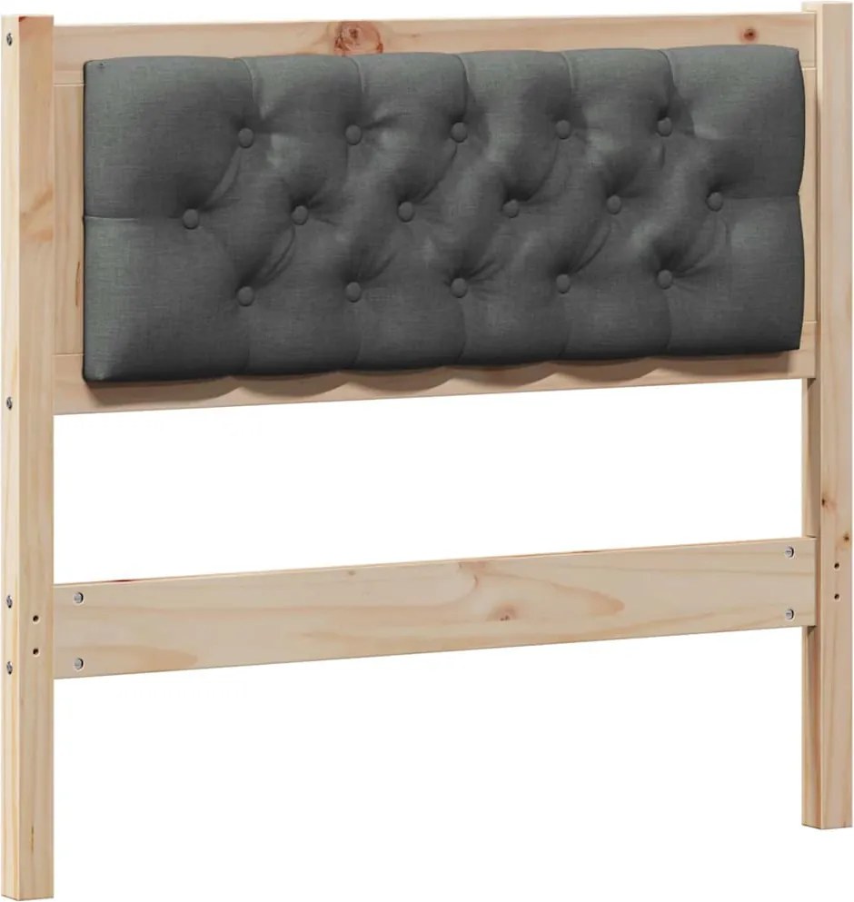 vidaXL Tăblie cap Altele maro și gri închis 90 cm Lemn masiv de pin