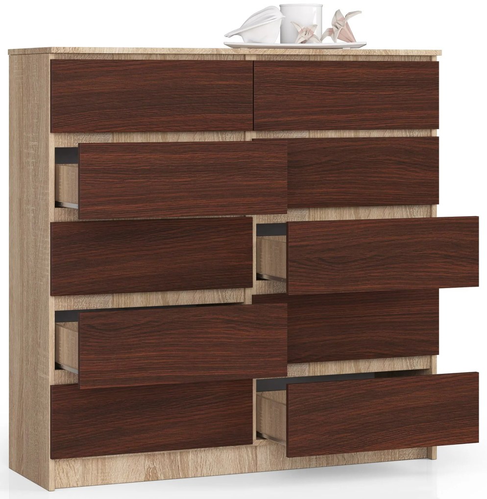 Comodă Kapil III (Stejar sonoma + wenge). 1069399