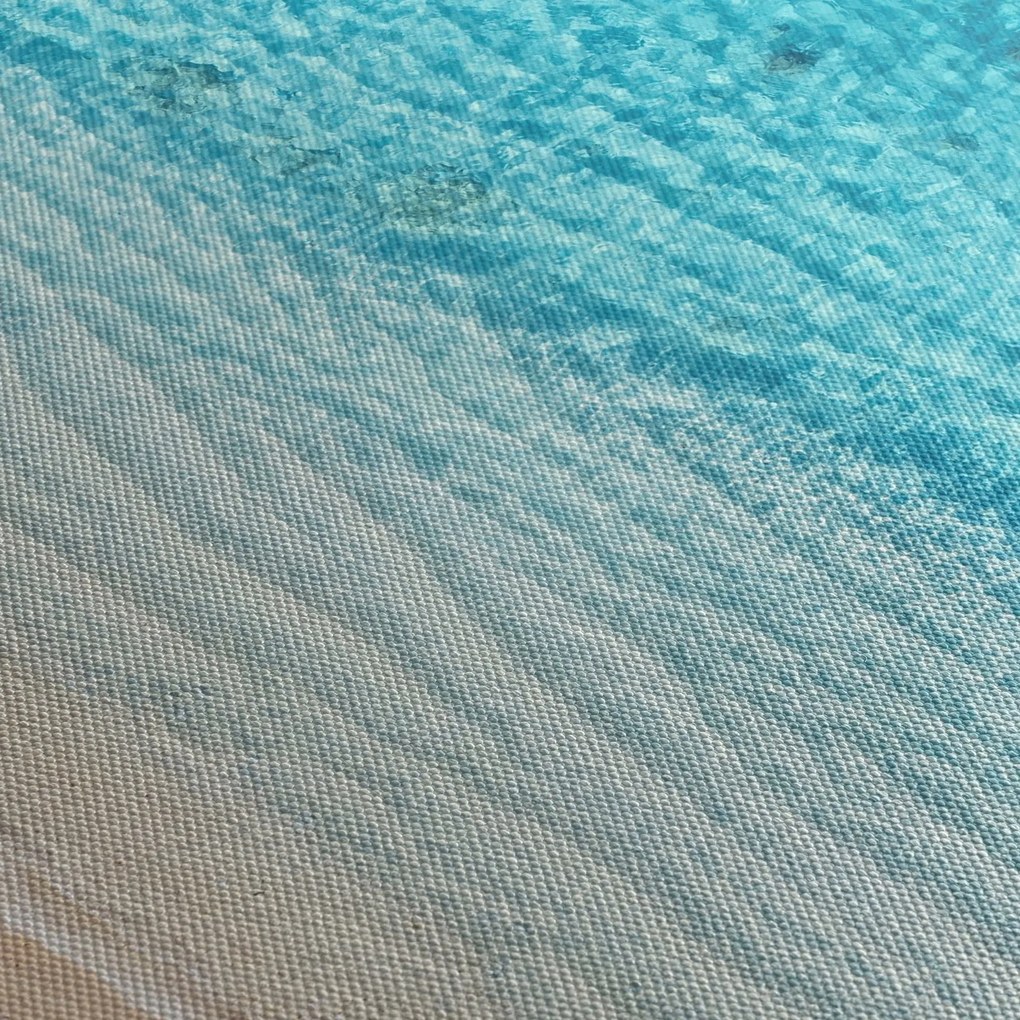 Tablou - Plajă (cu ceas) (90x30 cm)