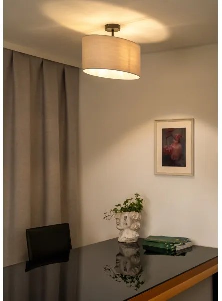 Lustră aplicată Duolla OVAL 1xE27/15W/230V gri