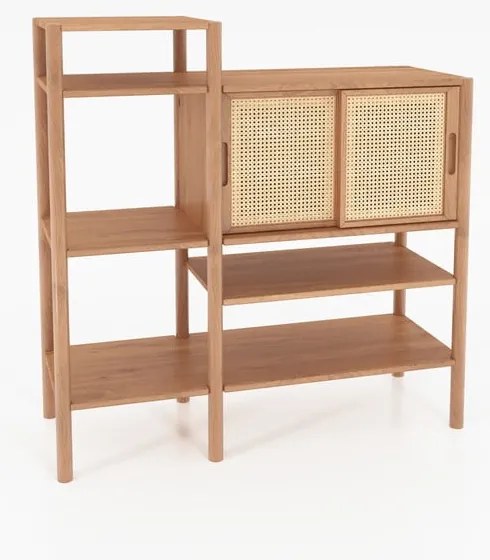 Bibliotecă din lemn de stejar 120x123 cm Pola - The Beds