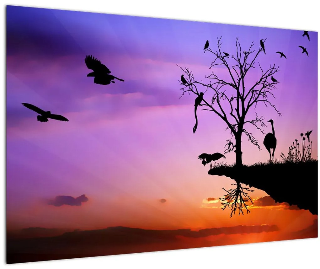 Tablou - Siluetele animalelor (90x60 cm)