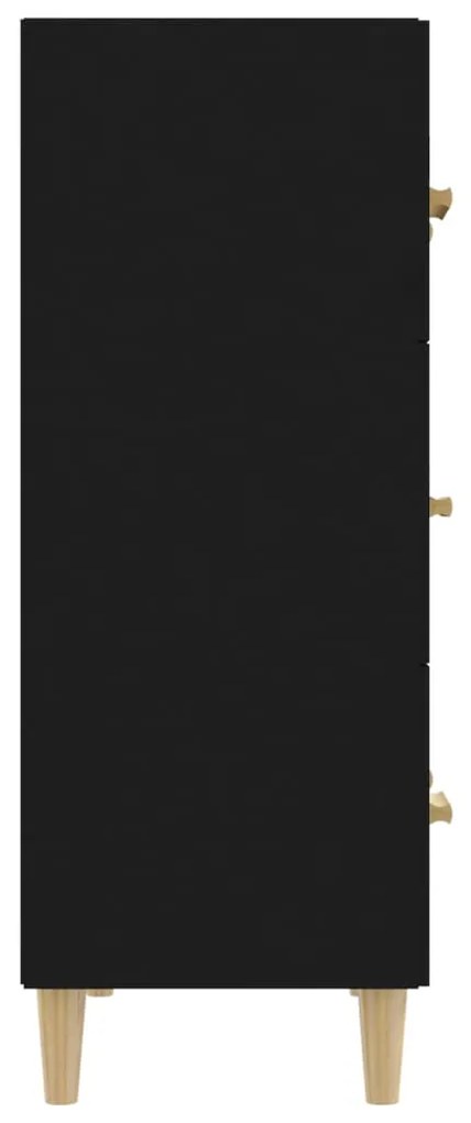 Servanta, negru, 70x34x90 cm, lemn prelucrat 1, Negru
