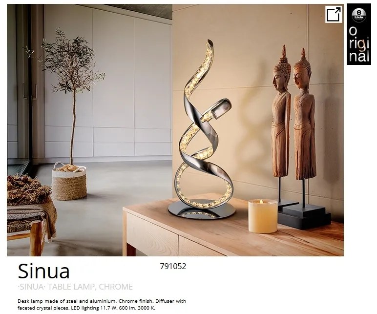 Veioza / Lampa de masa LED design decorativ Sinua SV-791052