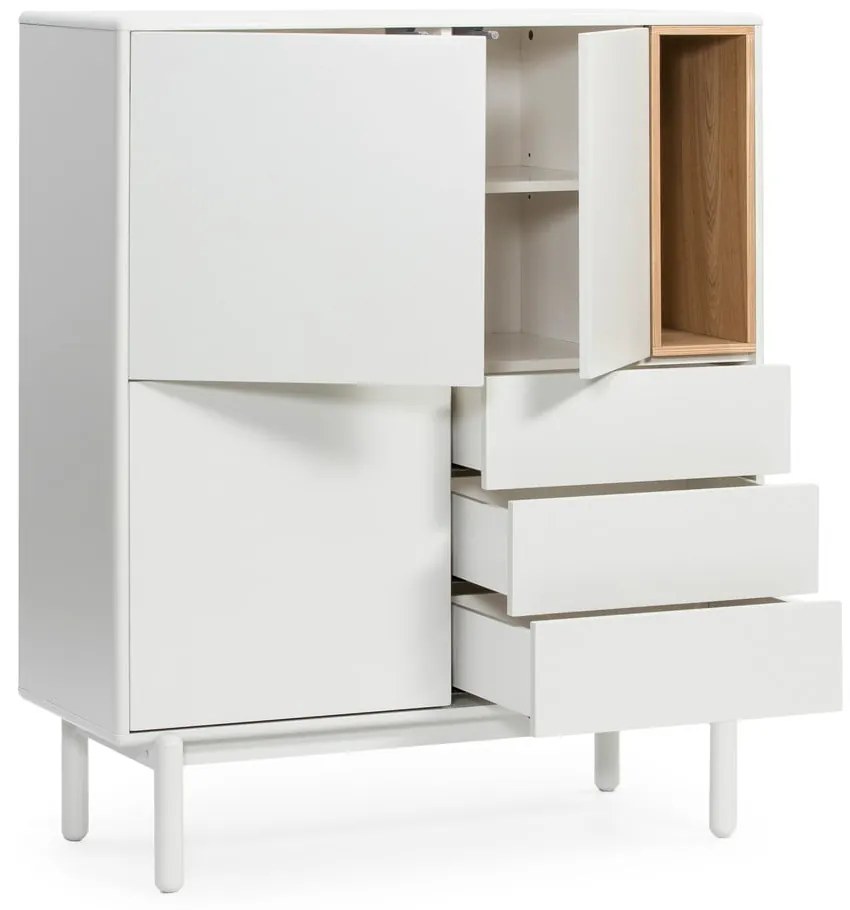 Comodă crem 100x120x40 cm Corvo – Teulat