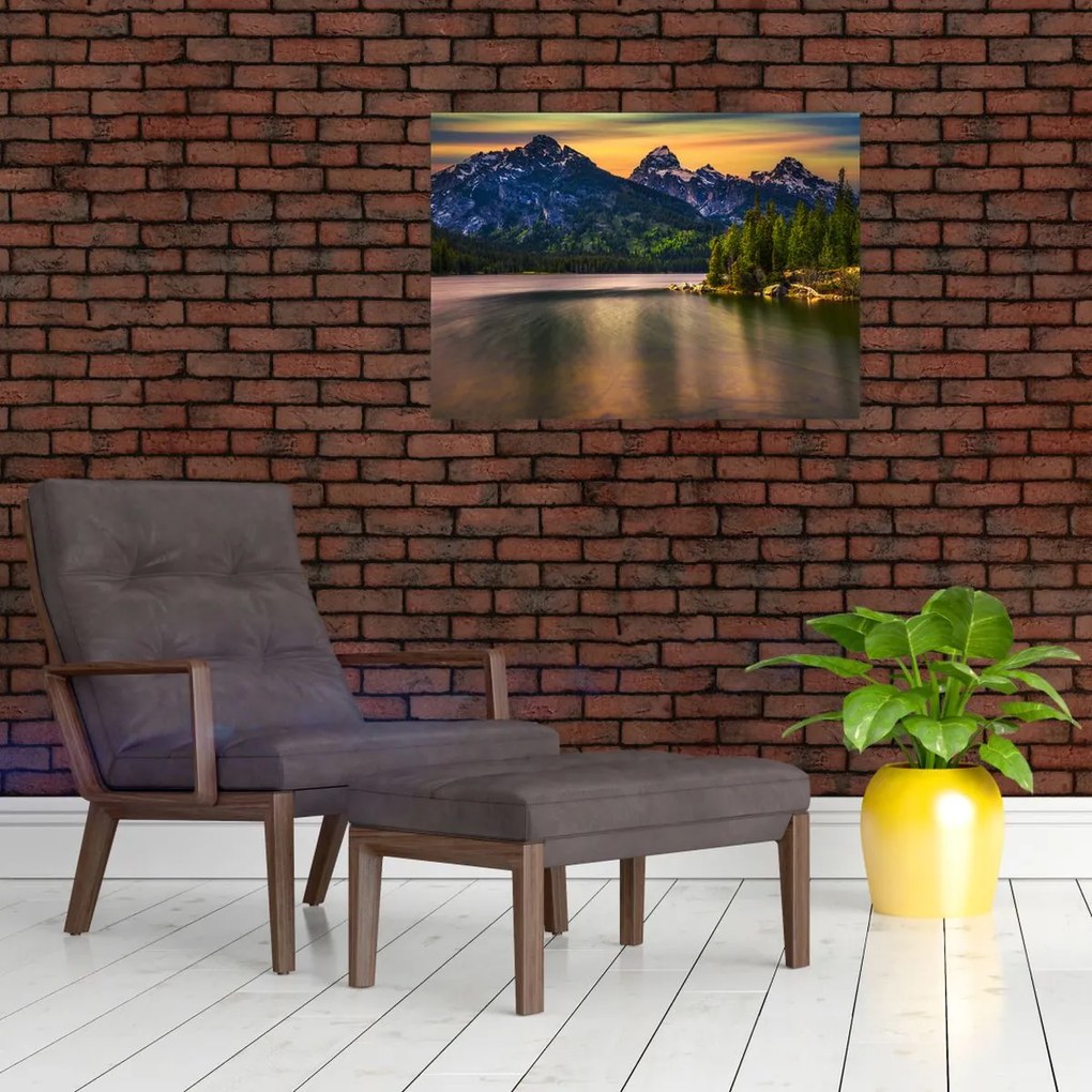 Tablou pe sticlă - Parcul Național Grand Teton (70x50 cm)