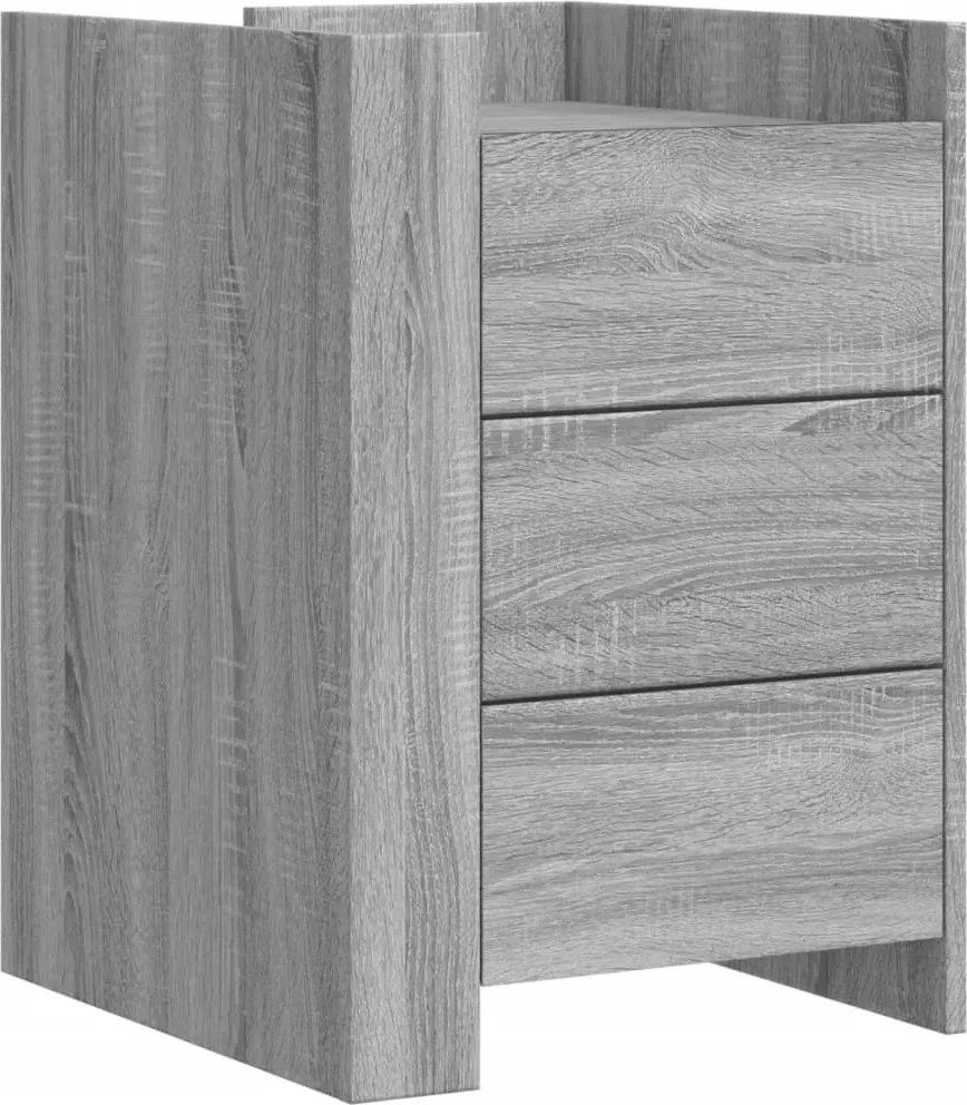 vidaXL Noptieră, gri sonoma, 45x50x65 cm, lemn prelucrat