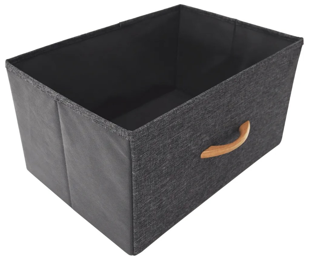 Comodă cu sertare din material textil PALMERA,negru