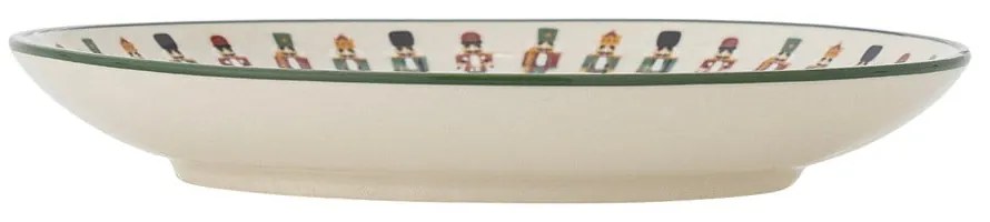 Farfurie crem pentru desert din gresie ø 16 cm cu model de Crăciun Jolly – Bloomingville