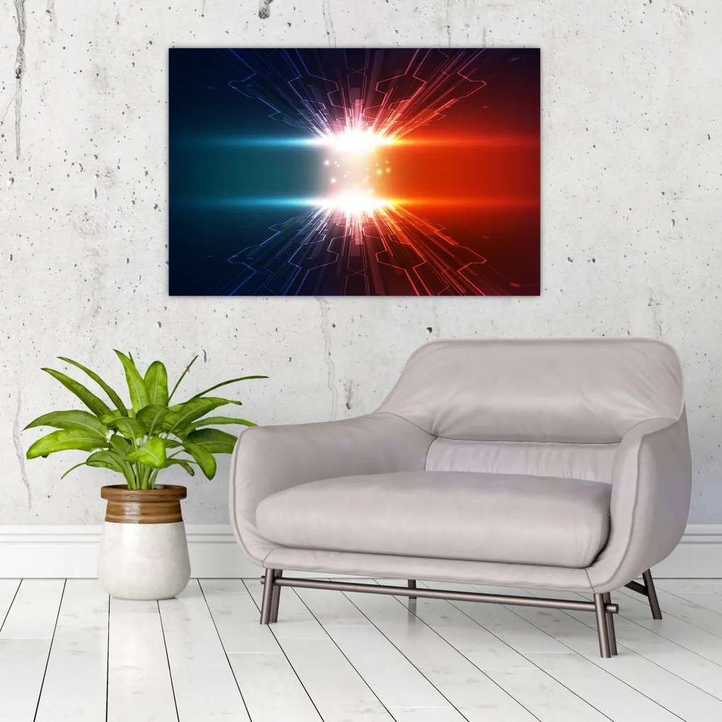 Tablou abstract cu glonț activ (90x60 cm)