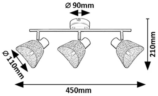 Spot Rabalux 73007 FARELIA 3xE14/10W/230V