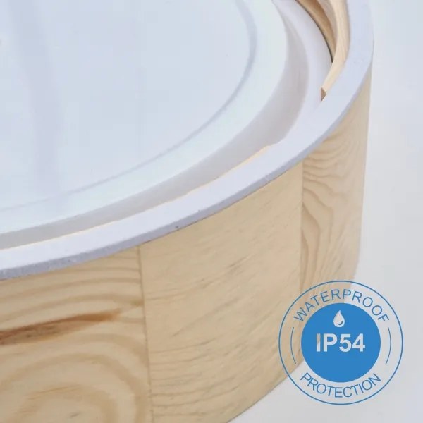 Plafonieră baie NATURAL 3xE27/15W/230V IP54 pin Ø 37 cm