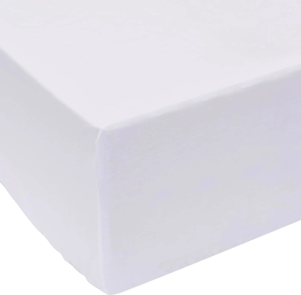 vidaXL Cearceaf Alb 200 x 160 cm Bumbac