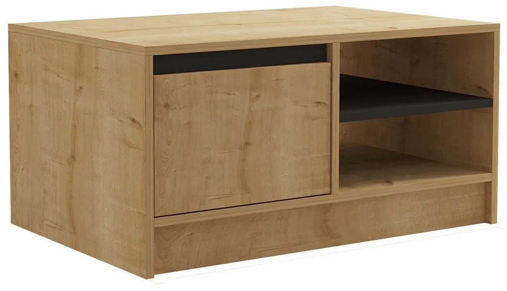Set mobilier living Sunalerza (Stejar zafir + antracit). 1107149