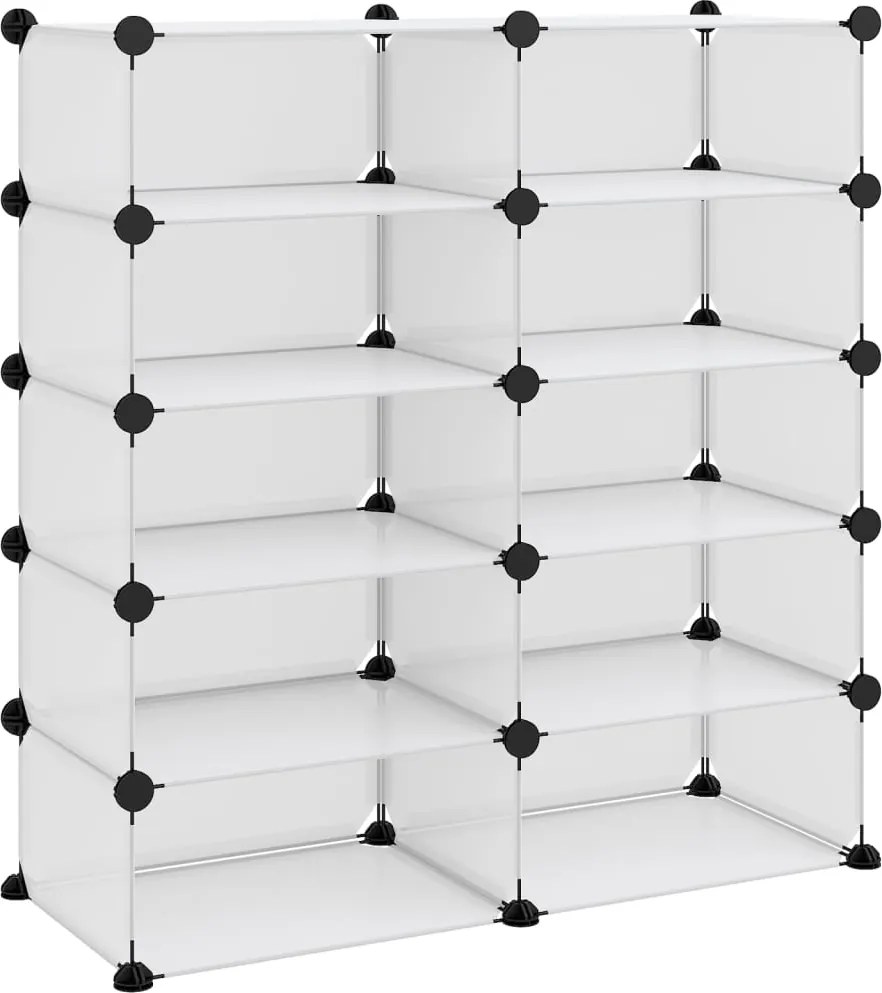 vidaXL Suport de pantofi, transparent, 84x32x88,5 cm, PP