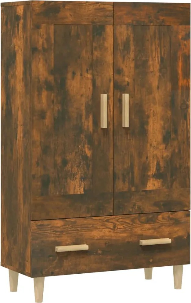 vidaXL Dulap înalt, stejar fumuriu, 70x31x115 cm, lemn prelucrat