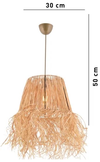 Lustră pe cablu VALANCE 1xE27/40W/230V maro