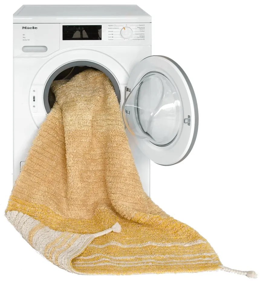 Covor galben ocru din bumbac 80x140 cm Twin Amber – Lorena Canals