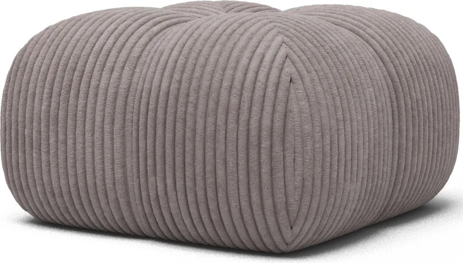Puf Tapitat Covio 85x85x52 cm, Gri deschis Velvet – Modullo 03