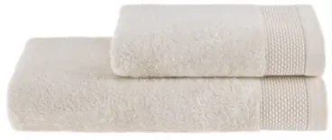 Set prosop și prosop de corp BAMBOO, 2 buc Alb crem / Ecru