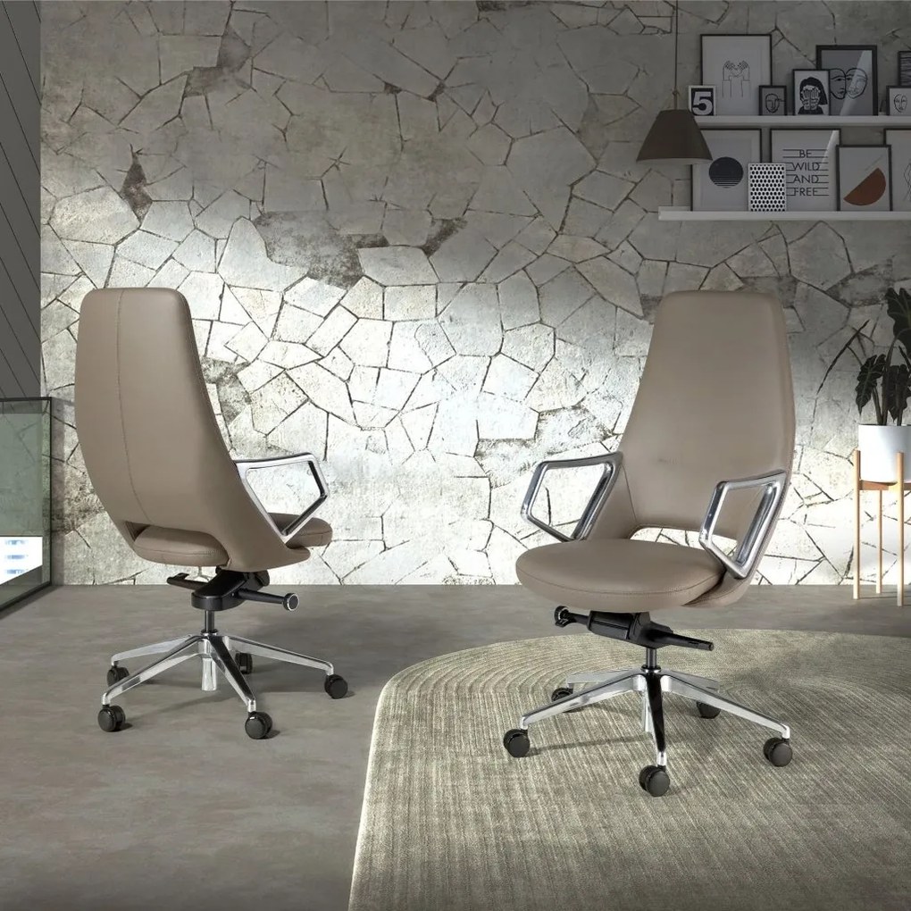 Scaun de birou modern piele sintetica Grey