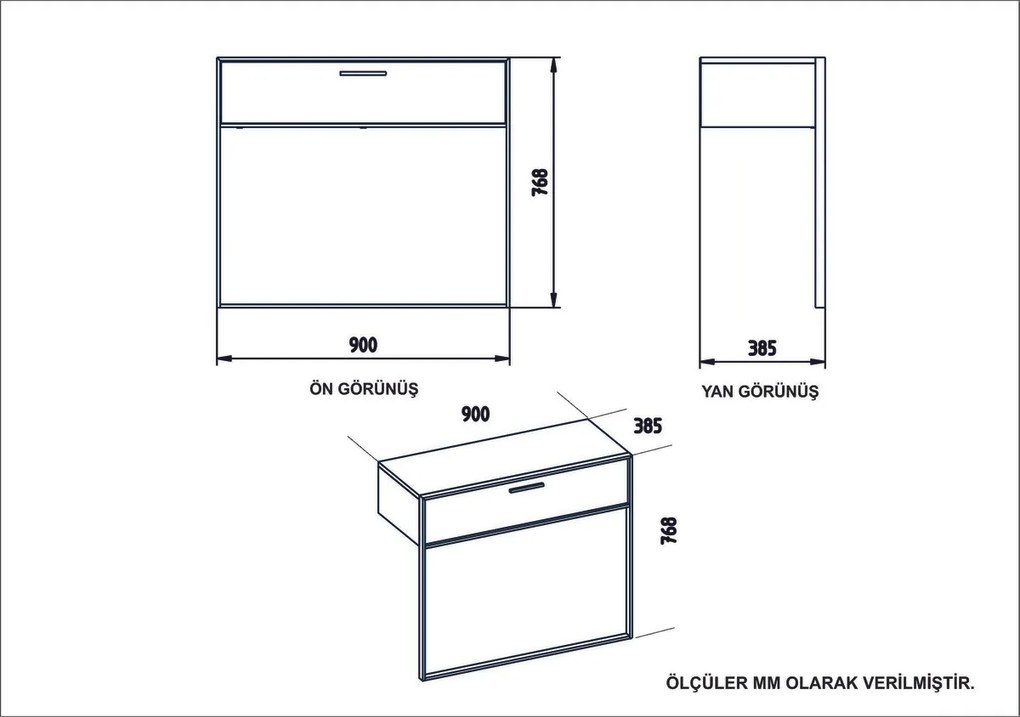 Măsuță decorativă Polka Aynali White