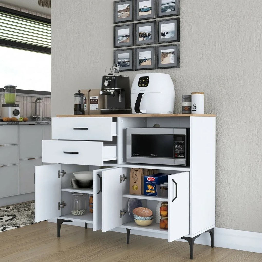 Dulap Jeby Walnut and White