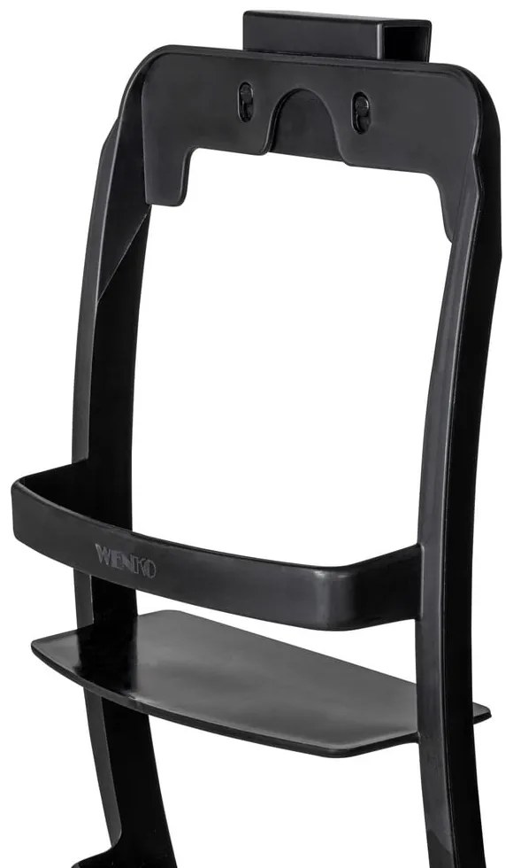 Raft pentru baie negru de agățat, autoadeziv din plastic Universal – Wenko